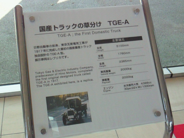 TGE-A形トラックの案内板