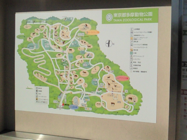 多摩動物公園の案内図