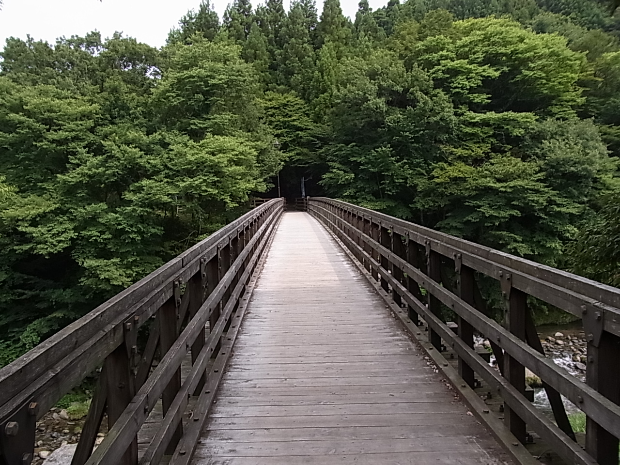 水源の森へと続く橋