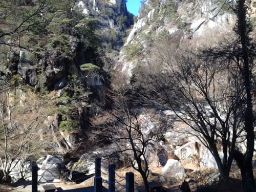 昇仙峡の岩場