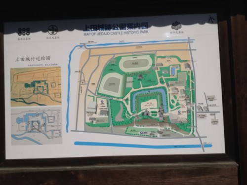 上田城の中の地図