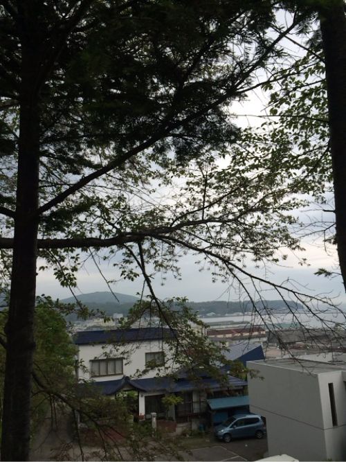 小樽運河方向の眺め