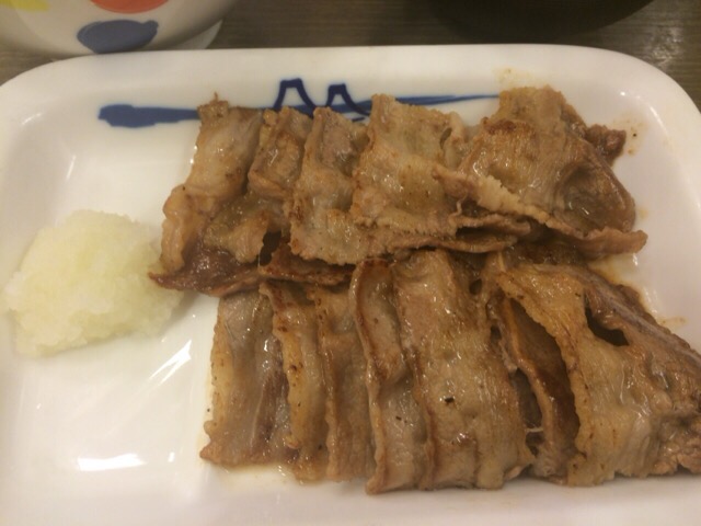 松屋　カルビ焼き肉定食