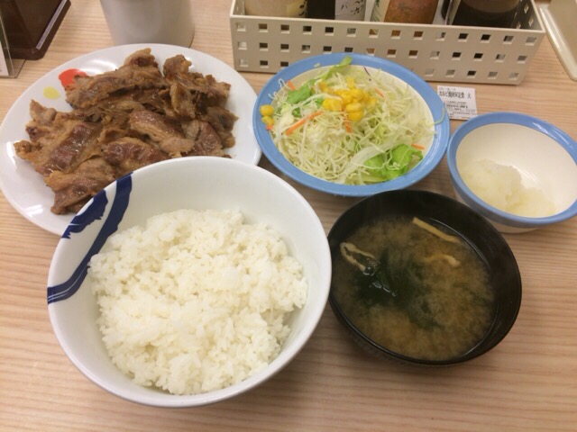 松屋　カルビ焼き肉定食