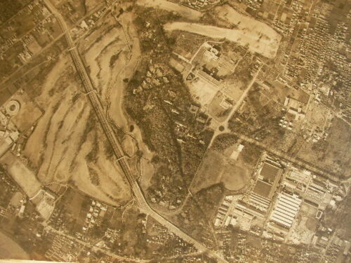 野川公園がゴルフ場だった時代の航空写真