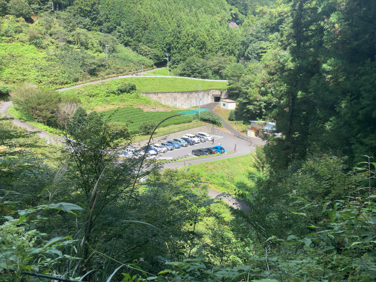 奥大井湖上駅展望所への階段