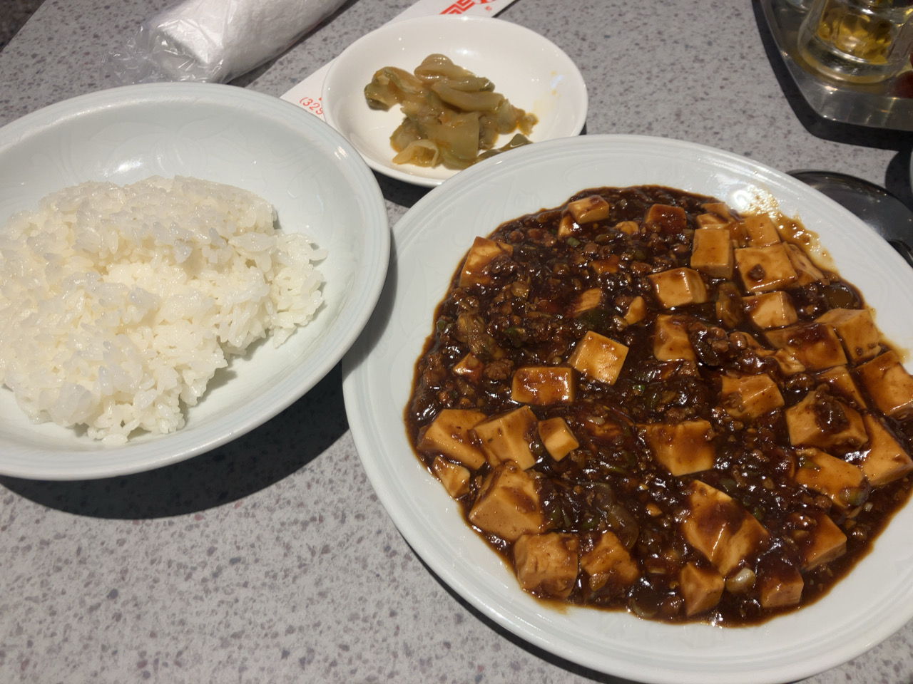 揚子江菜館　麻婆豆腐定食